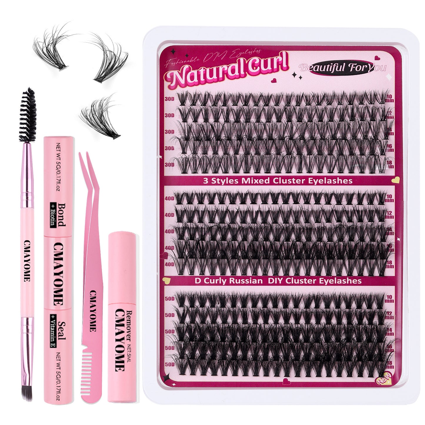 Segmented Messy Thick Curl Simulation Eyelash