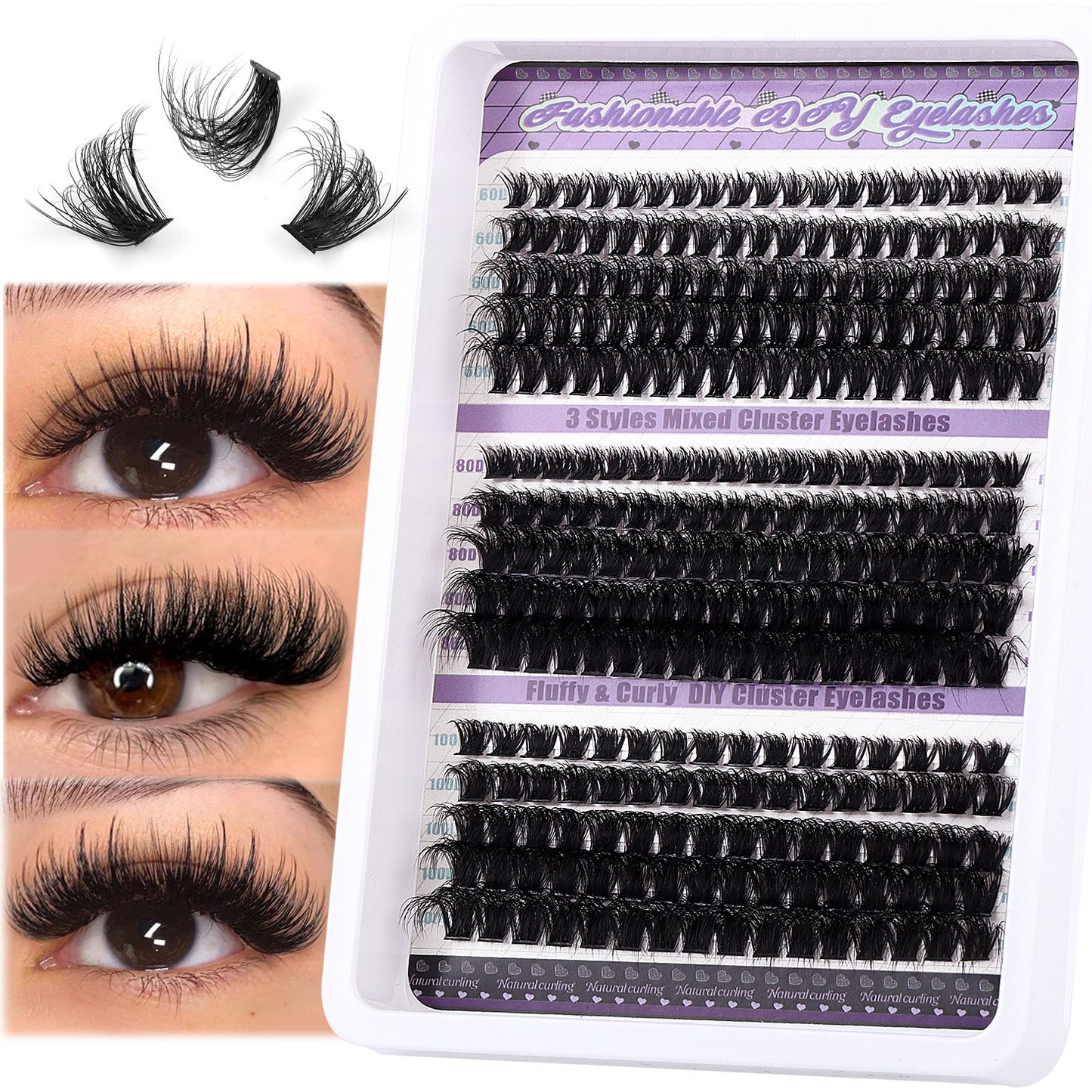 Segmented Messy Thick Curl Simulation Eyelash