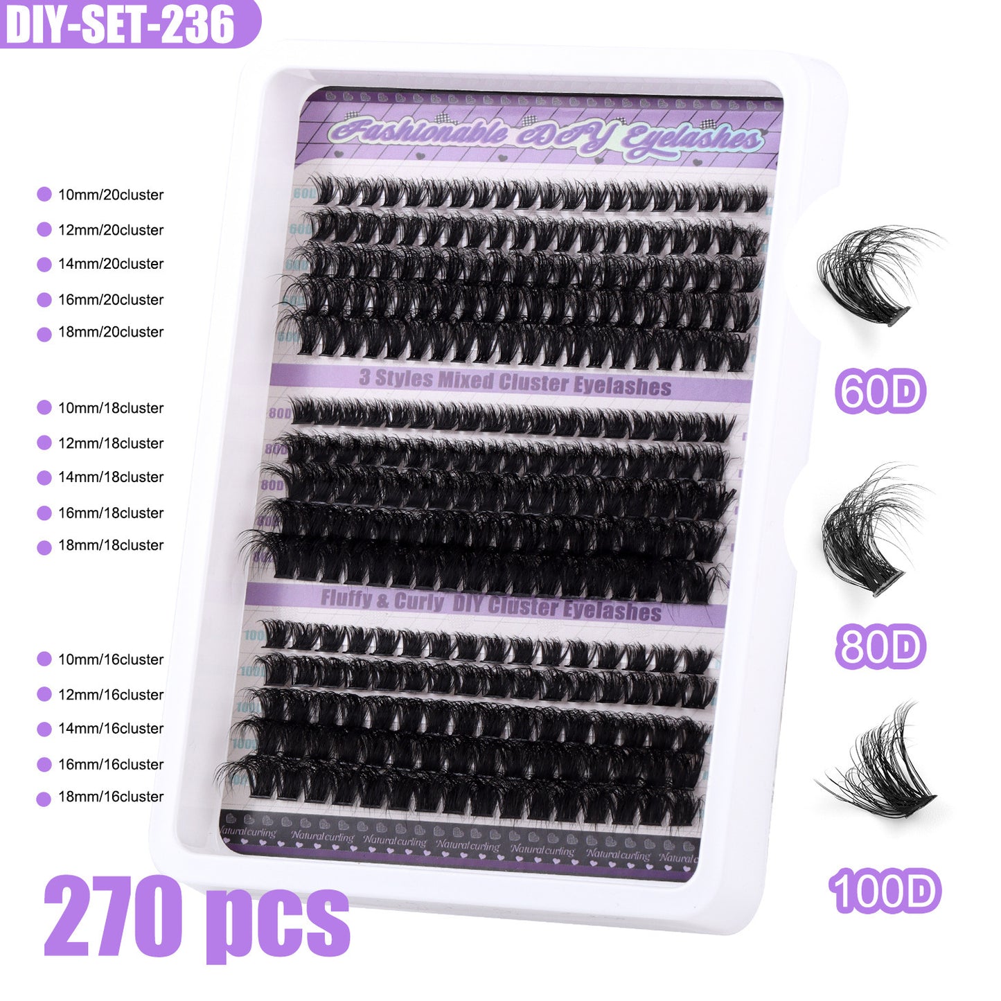 Segmented Messy Thick Curl Simulation Eyelash