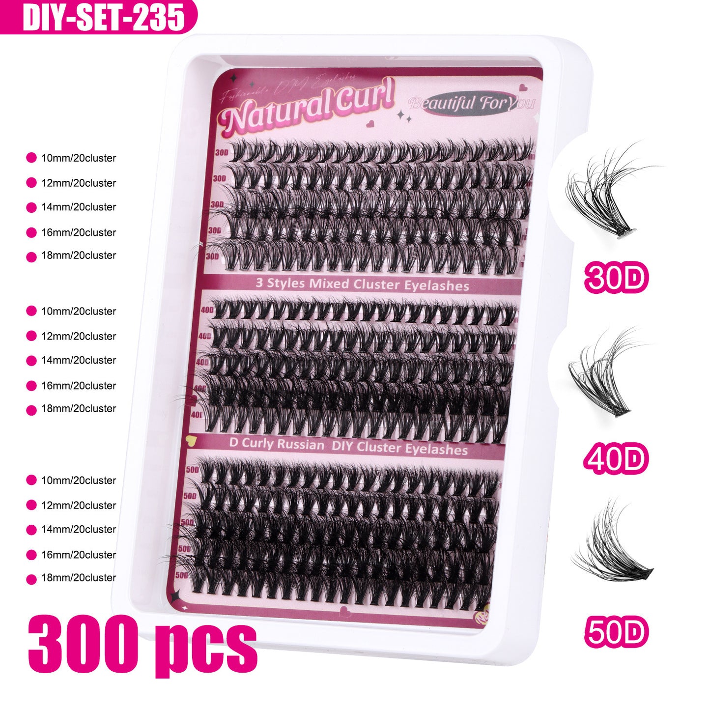 Segmented Messy Thick Curl Simulation Eyelash