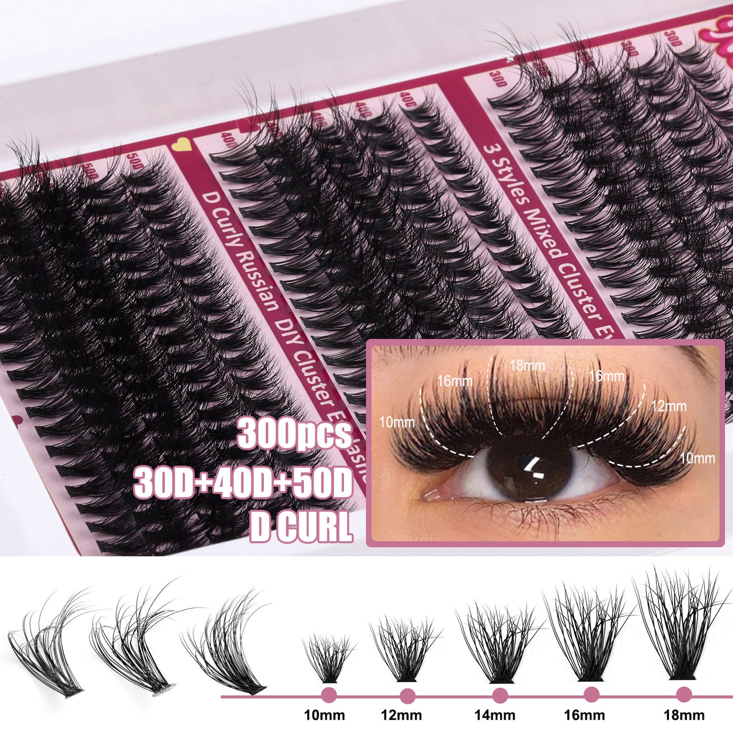 Segmented Messy Thick Curl Simulation Eyelash