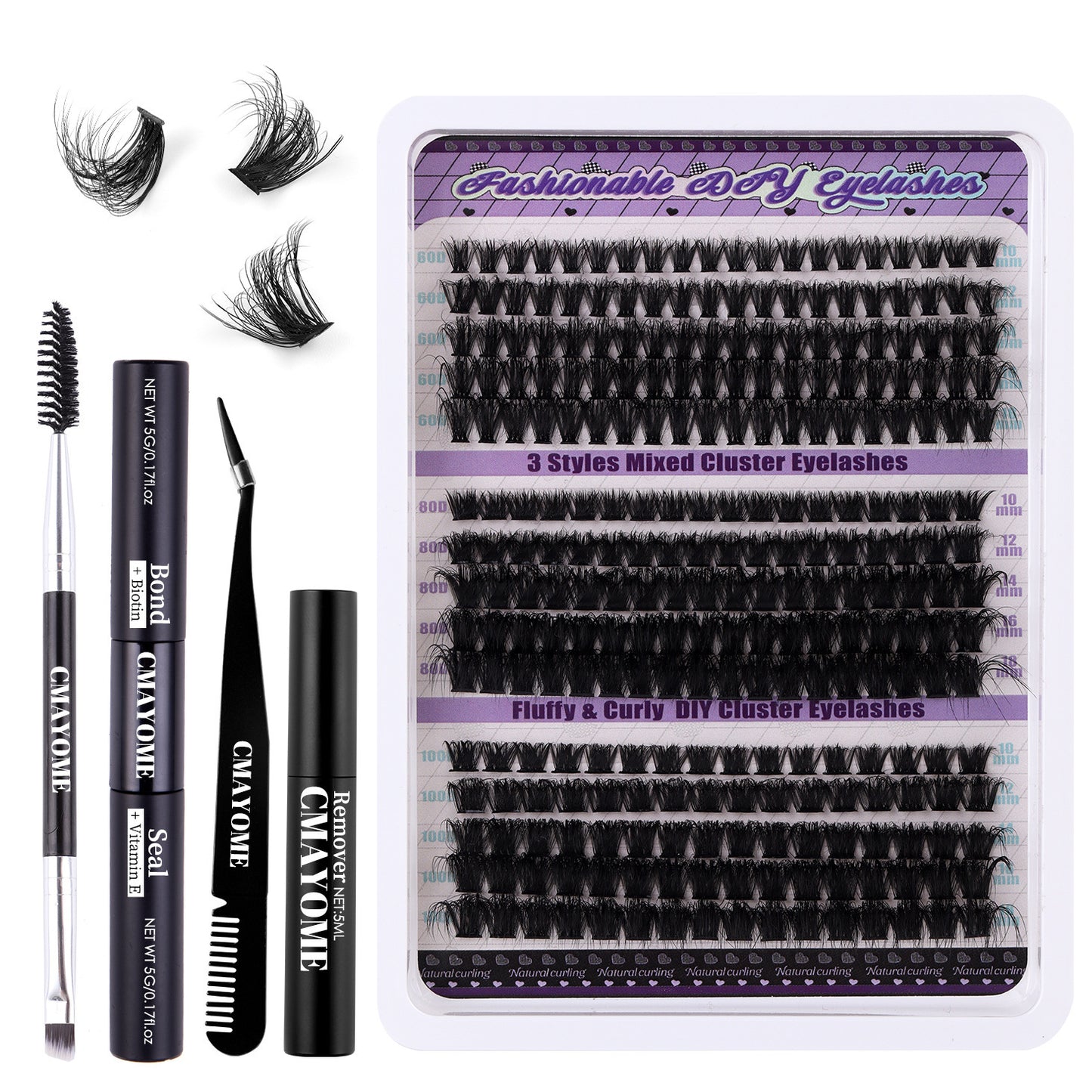 Segmented Messy Thick Curl Simulation Eyelash