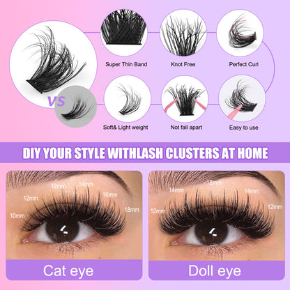 Segmented Messy Thick Curl Simulation Eyelash