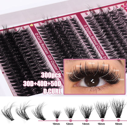 Segmented Messy Thick Curl Simulation Eyelash